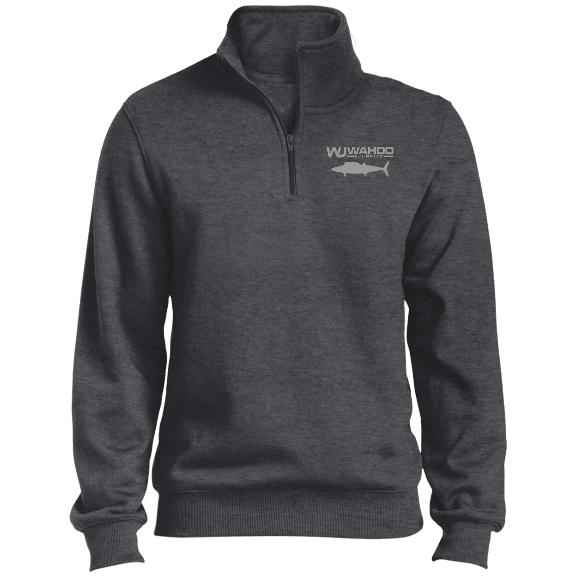 Wahoo Junkies 1/4 Zip Sweatshirt w/Gray Logo